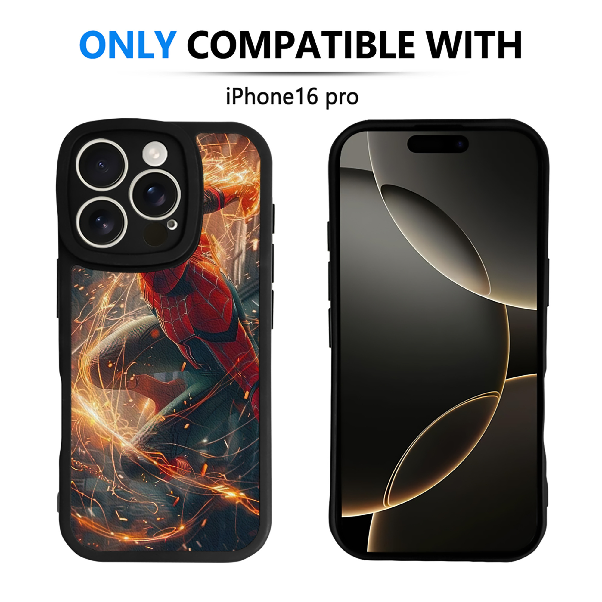 Spider Man スパイダーマン 【iPhone 16シリーズ対応】シリコンスマホケース（レザー調） 材質：シリコン